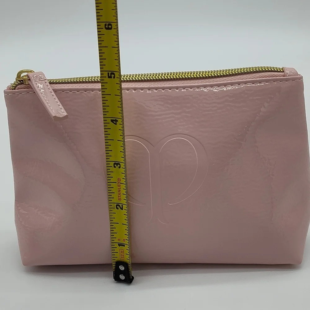 Clé de Peau Beauté Cosmetic Pouch Pink Gold Zipper Makeup Bag Ultra Luxe